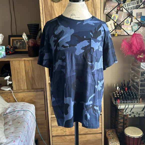 Polo Ralph Lauren Other - Polo Ralph Lauren Blue Camo Pocket Tee - Large